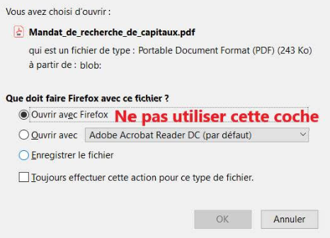 Télécharger un document iobsp avec la signature électronique